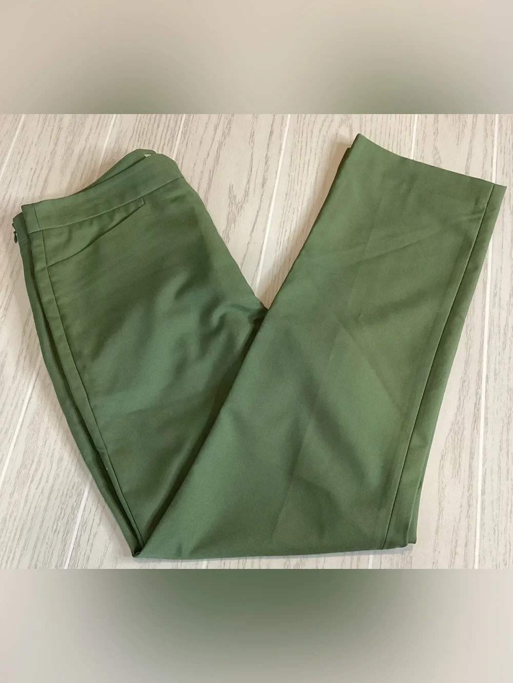 Women’s LOFT Olive Green Straight‎ Leg Pants Size 10 Work Office Career